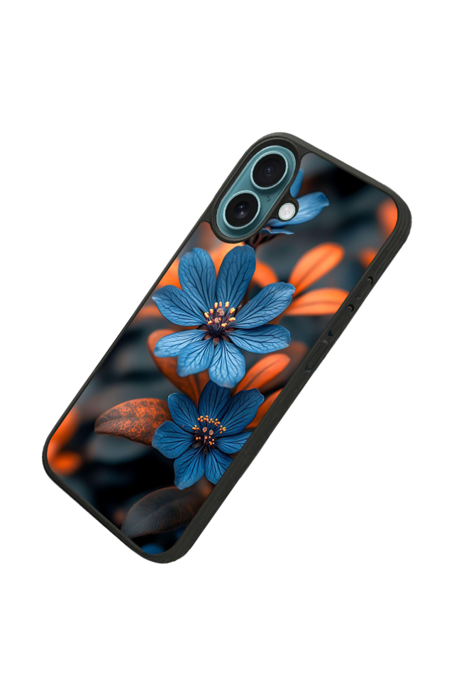 iPhone 16 Plus Uyumlu Cicek Tasarımlı Glossy Premium Kılıf