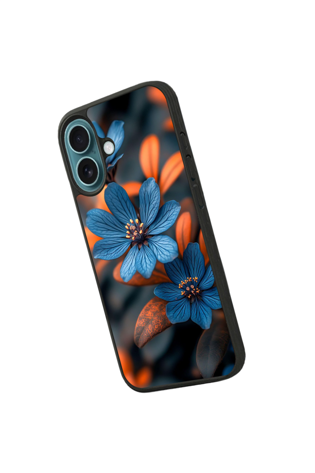 iPhone 16 Plus Uyumlu Cicek Tasarımlı Glossy Premium Kılıf