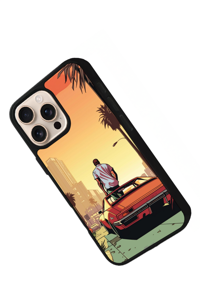 iPhone 15 Pro Max Uyumlu GTA Tasarımlı Glossy Premium Kılıf