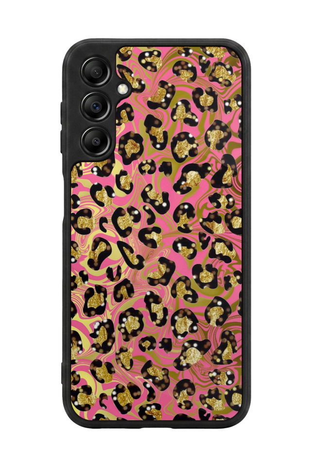 Samsung Galaxy A14 Uyumlu Hologram Leopar Tasarımlı Glossy Premium Kılıf