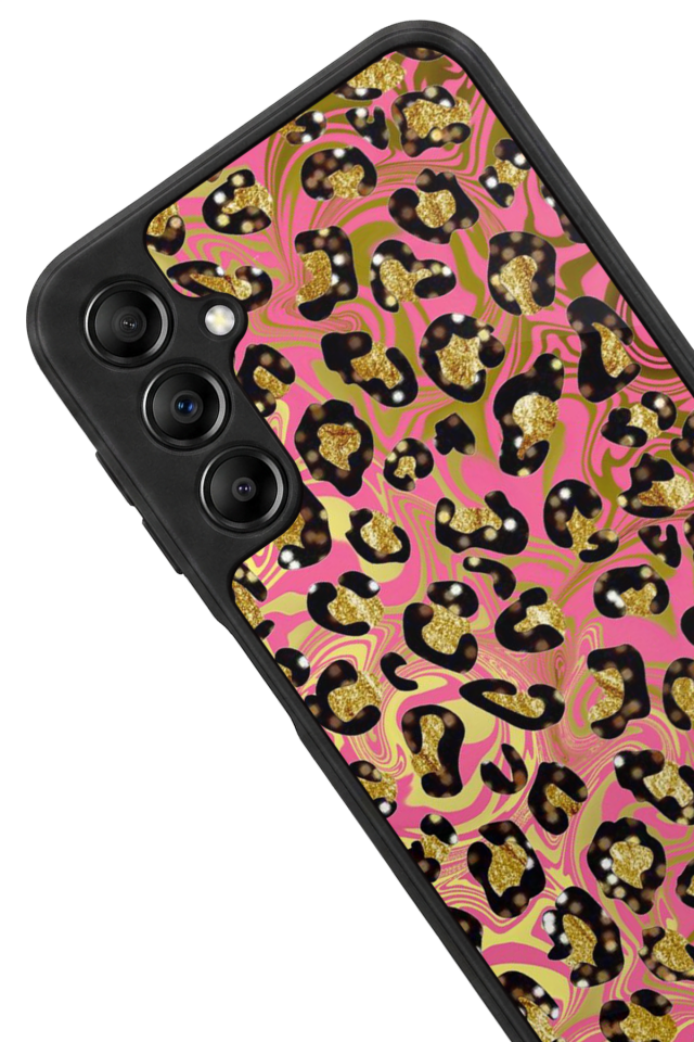 Samsung Galaxy A14 Uyumlu Hologram Leopar Tasarımlı Glossy Premium Kılıf