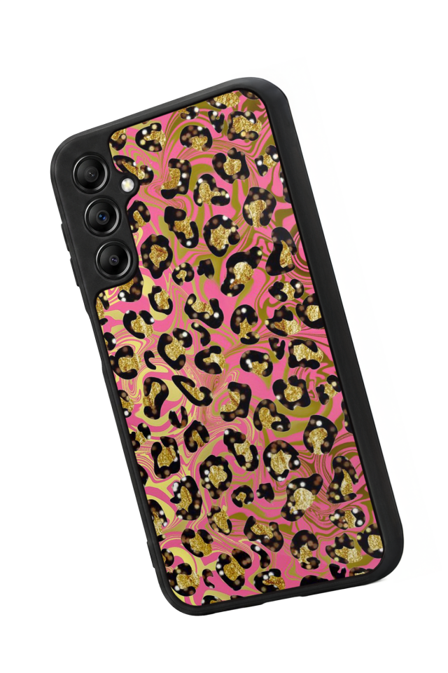 Samsung Galaxy A14 Uyumlu Hologram Leopar Tasarımlı Glossy Premium Kılıf