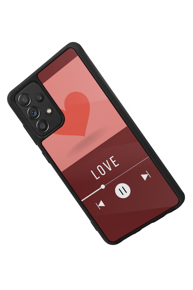 Samsung Galaxy A72 Uyumlu Kalp Love Tasarımlı Glossy Premium Kılıf