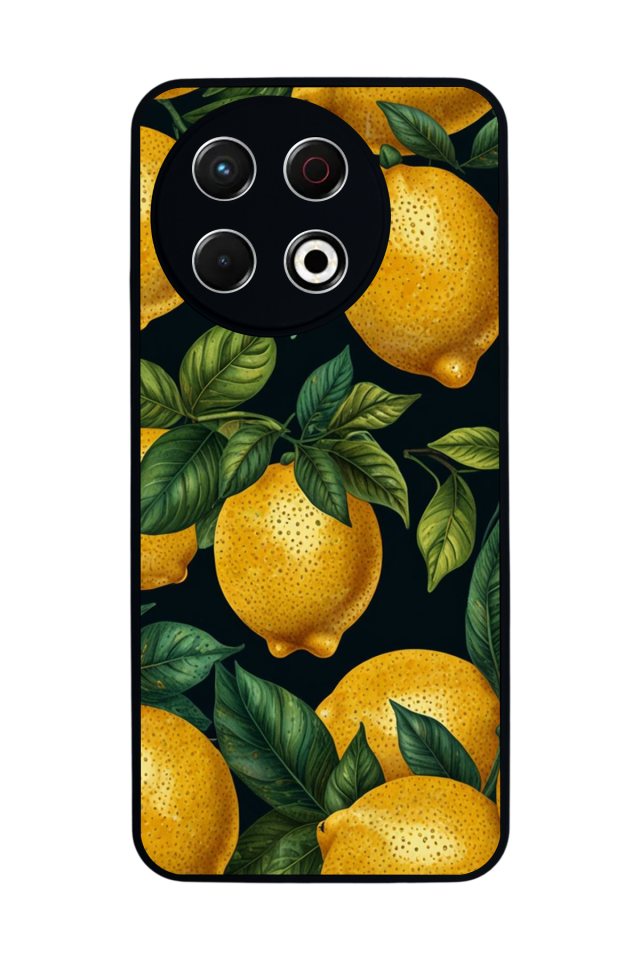 Tecno Spark 30 Pro Uyumlu Limon Tasarımlı Glossy Premium Kılıf