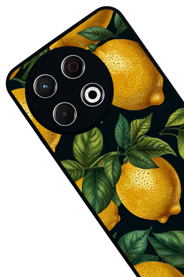 Tecno Spark 30 Pro Uyumlu Limon Tasarımlı Glossy Premium Kılıf