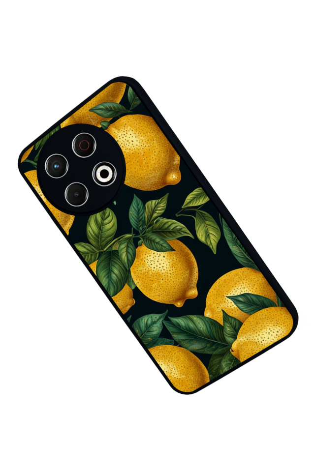 Tecno Spark 30 Pro Uyumlu Limon Tasarımlı Glossy Premium Kılıf