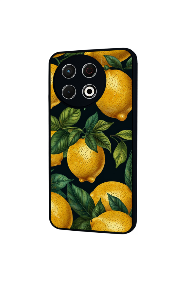 Tecno Spark 30 Pro Uyumlu Limon Tasarımlı Glossy Premium Kılıf