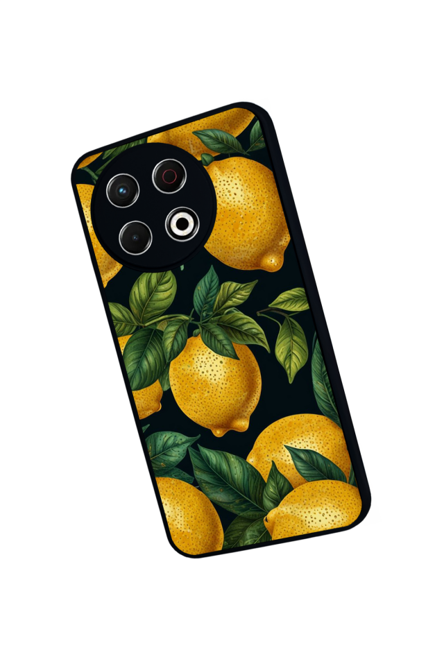 Tecno Spark 30 Pro Uyumlu Limon Tasarımlı Glossy Premium Kılıf