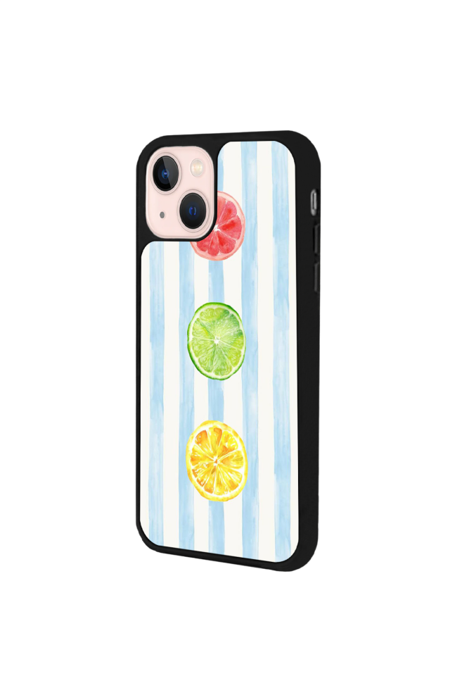 iPhone 15 Plus Uyumlu Limon Tasarımlı Glossy Premium Kılıf