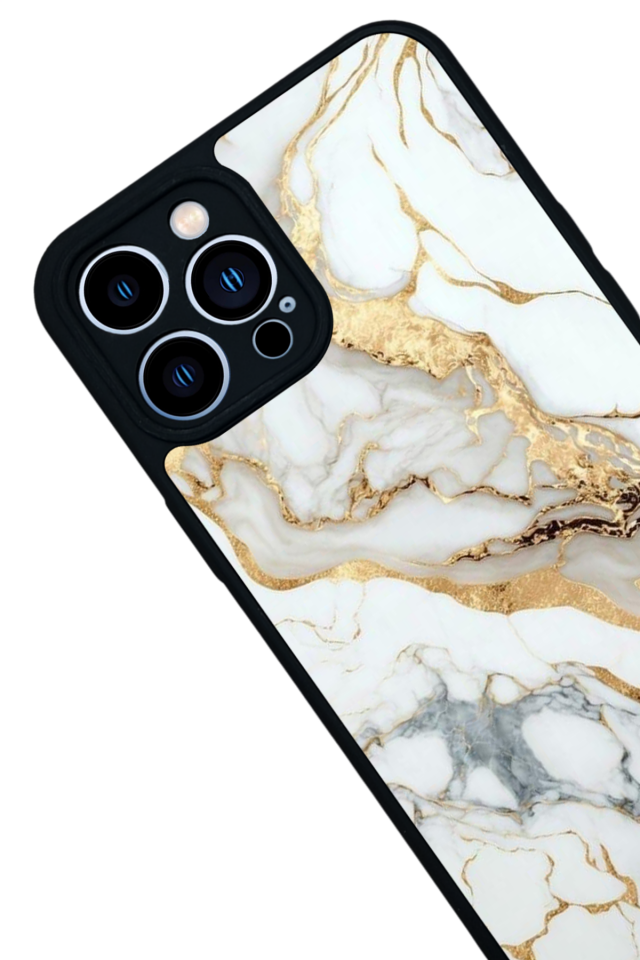 iPhone 12 Pro Max Uyumlu Mermer Marble Tasarımlı Glossy Premium Kılıf