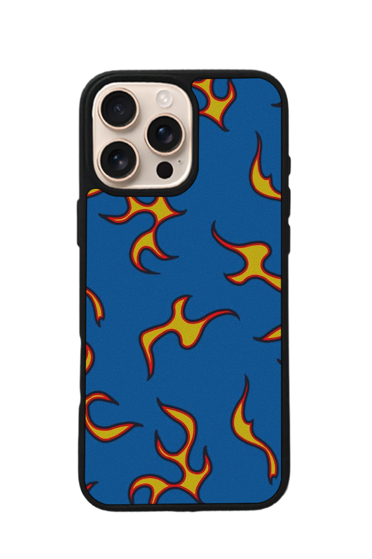 iPhone 16 Pro Max Uyumlu Retro Flame Patterns Tasarımlı Glossy Premium Kılıf