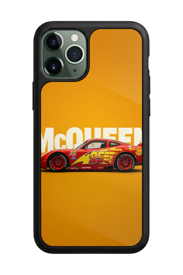 iPhone 11 Pro Max Uyumlu Şimsek McQueen Tasarımlı Glossy Premium Kılıf