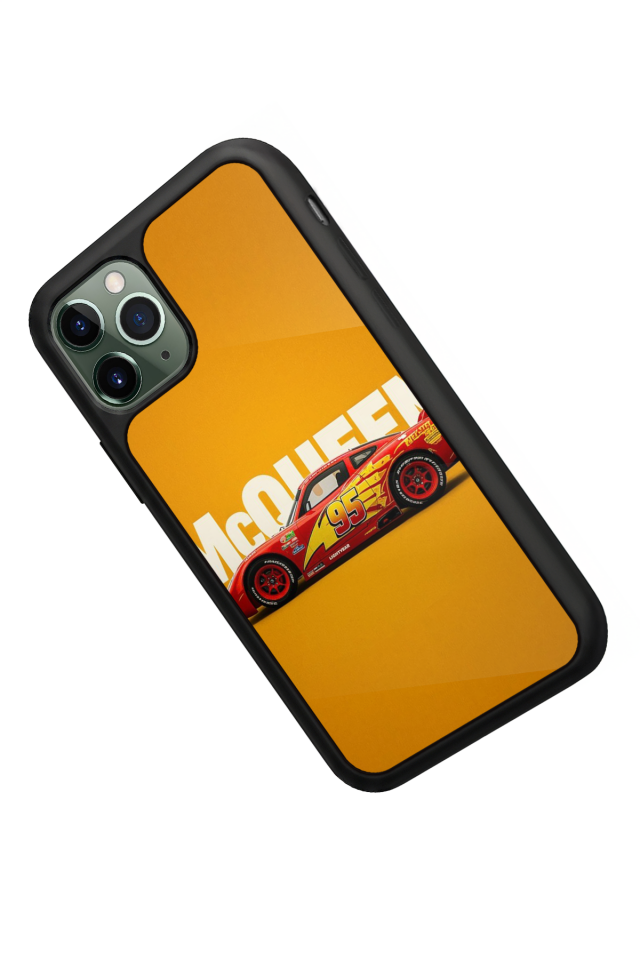 iPhone 11 Pro Max Uyumlu Şimsek McQueen Tasarımlı Glossy Premium Kılıf