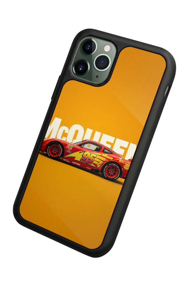 iPhone 11 Pro Max Uyumlu Şimsek McQueen Tasarımlı Glossy Premium Kılıf