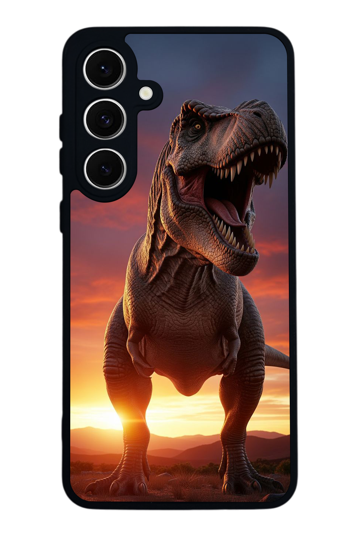 Samsung Galaxy S24 FE Uyumlu Dinazor Tasarımlı Glossy Premium Kılıf