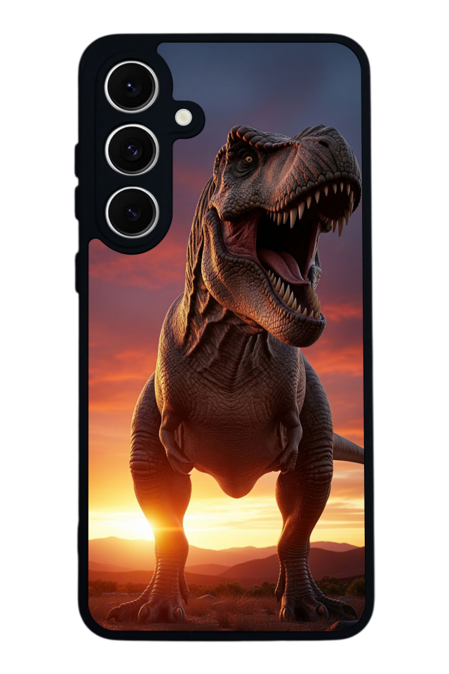 Samsung Galaxy S24 FE Uyumlu Dinazor Tasarımlı Glossy Premium Kılıf