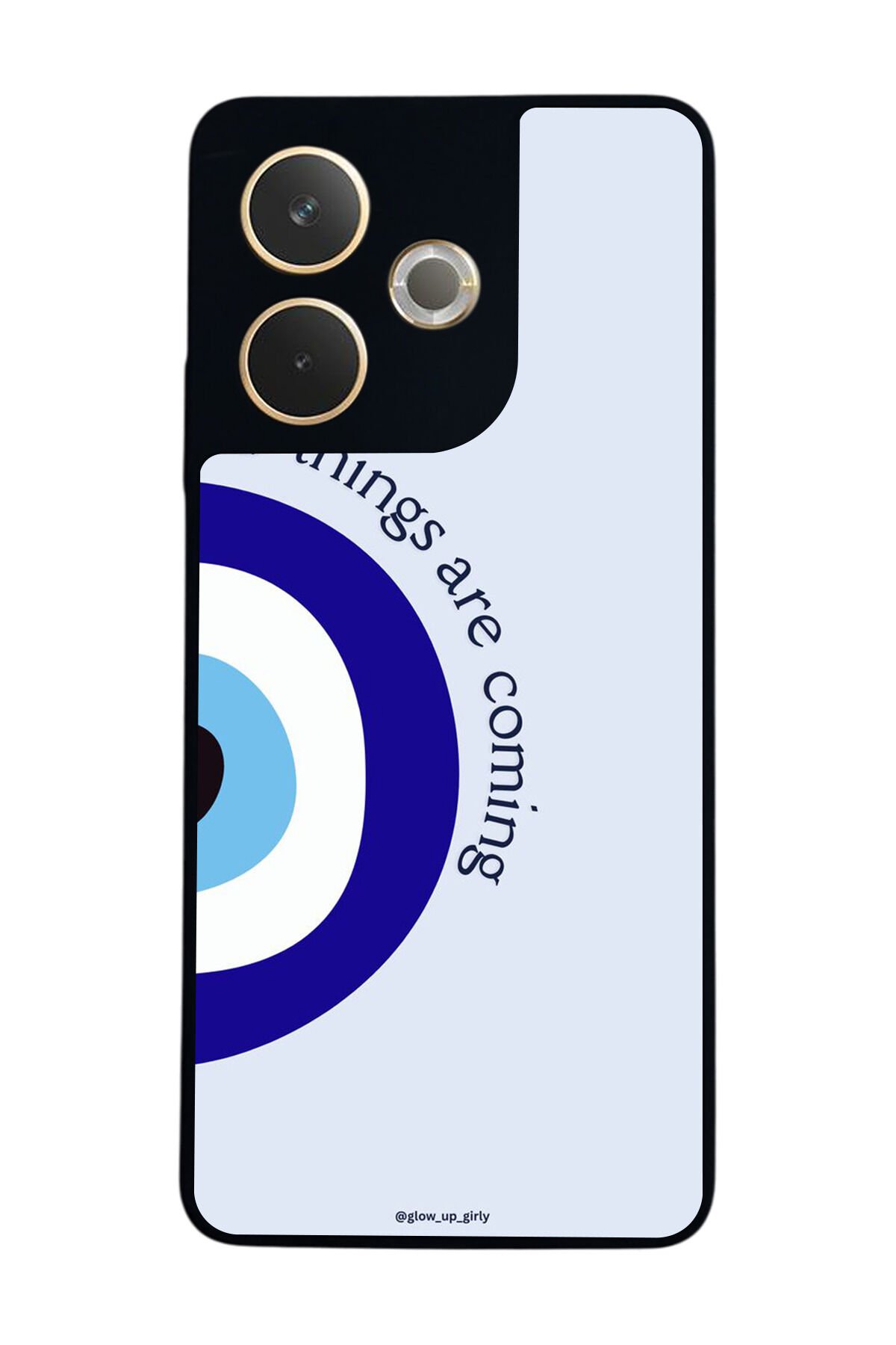 Oppo A5 Pro Uyumlu Nazar Tasarımlı Glossy Premium Kılıf
