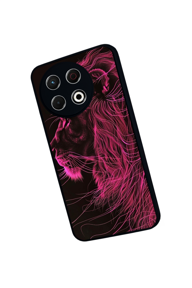 Tecno Spark 30 Pro Uyumlu Aslan Tasarımlı Glossy Premium Kılıf