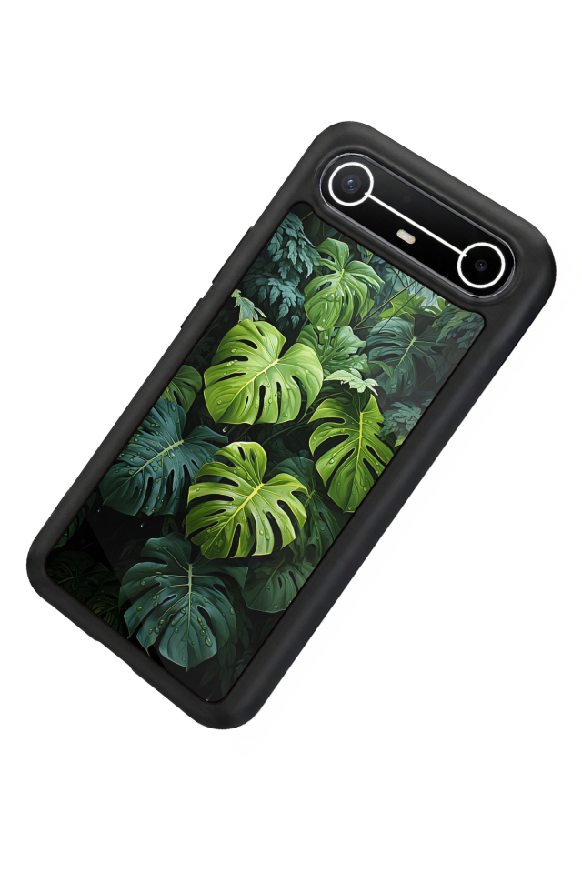 Tecno Spark Slim 5G Uyumlu Botanik Tasarımlı Glossy Premium Kılıf