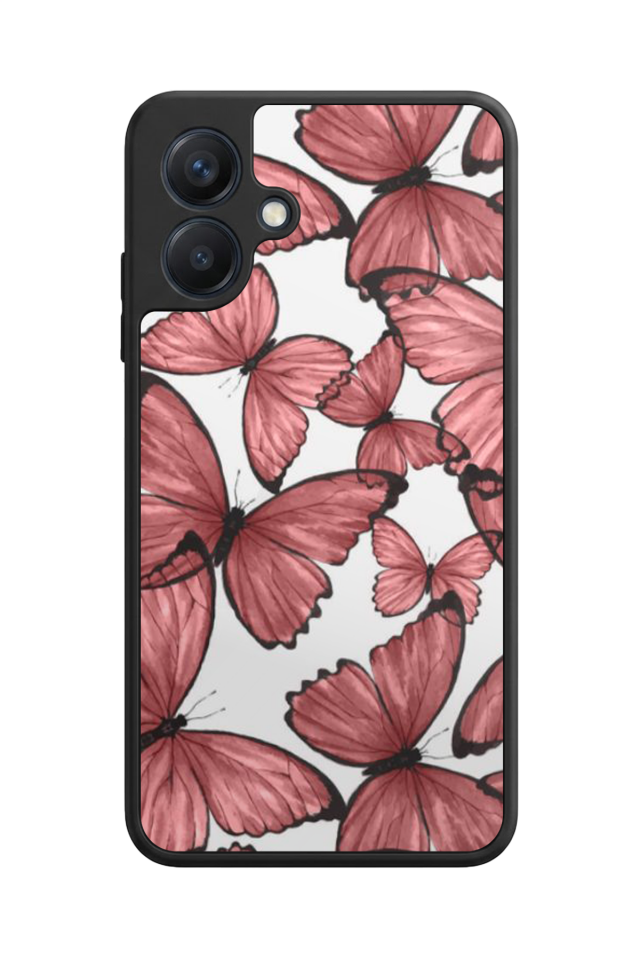 Samsung Galaxy A07 Uyumlu Kelebek Tasarımlı Glossy Premium Kılıf