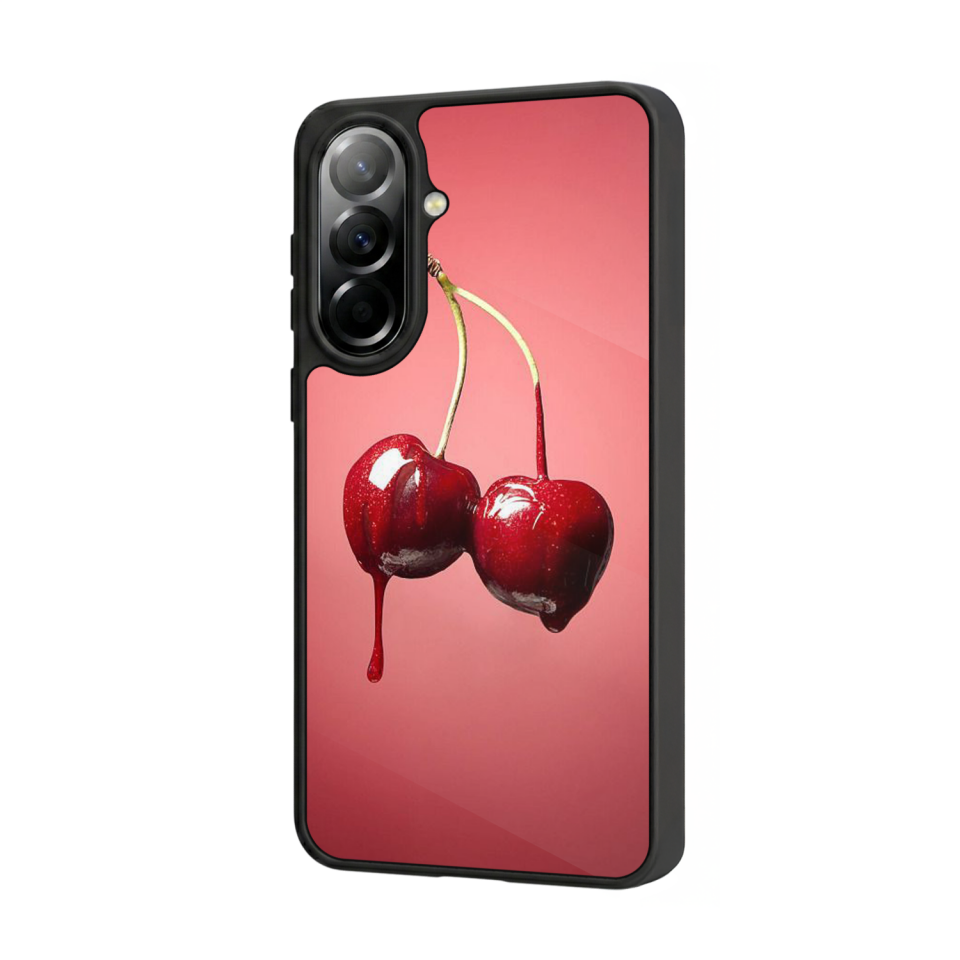 Samsung Galaxy A37 Uyumlu Kiraz Tasarımlı Glossy Premium Kılıf