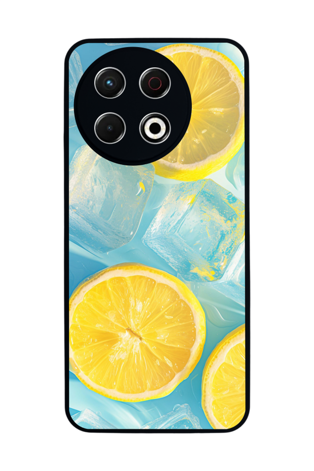 Tecno Spark 30 Pro Uyumlu Limon Tasarımlı Glossy Premium Kılıf