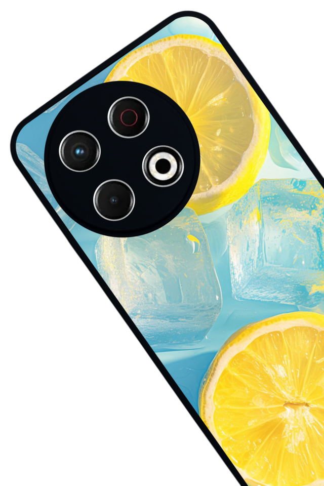 Tecno Spark 30 Pro Uyumlu Limon Tasarımlı Glossy Premium Kılıf