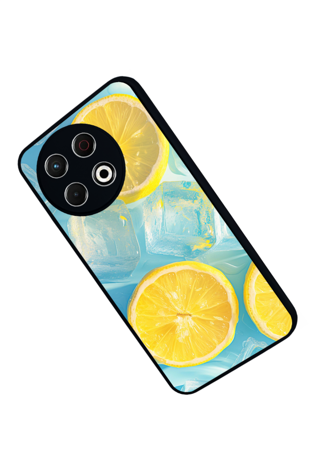 Tecno Spark 30 Pro Uyumlu Limon Tasarımlı Glossy Premium Kılıf