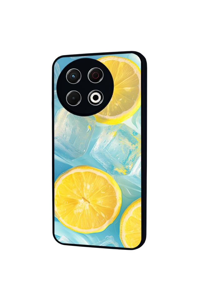 Tecno Spark 30 Pro Uyumlu Limon Tasarımlı Glossy Premium Kılıf
