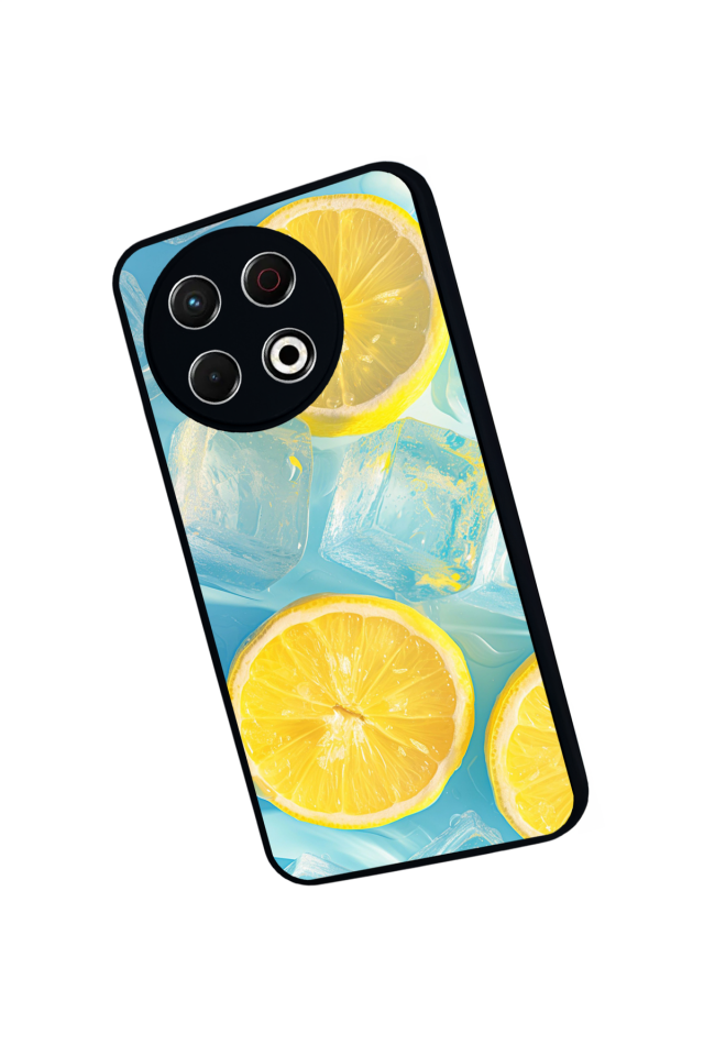 Tecno Spark 30 Pro Uyumlu Limon Tasarımlı Glossy Premium Kılıf