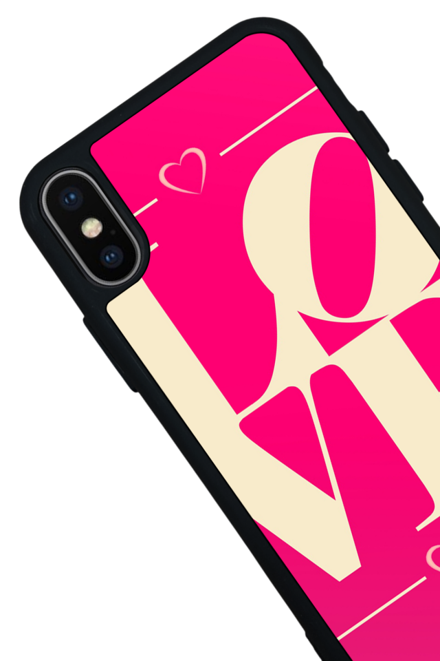 iPhone XS Max Uyumlu Love Tasarımlı Glossy Premium Kılıf