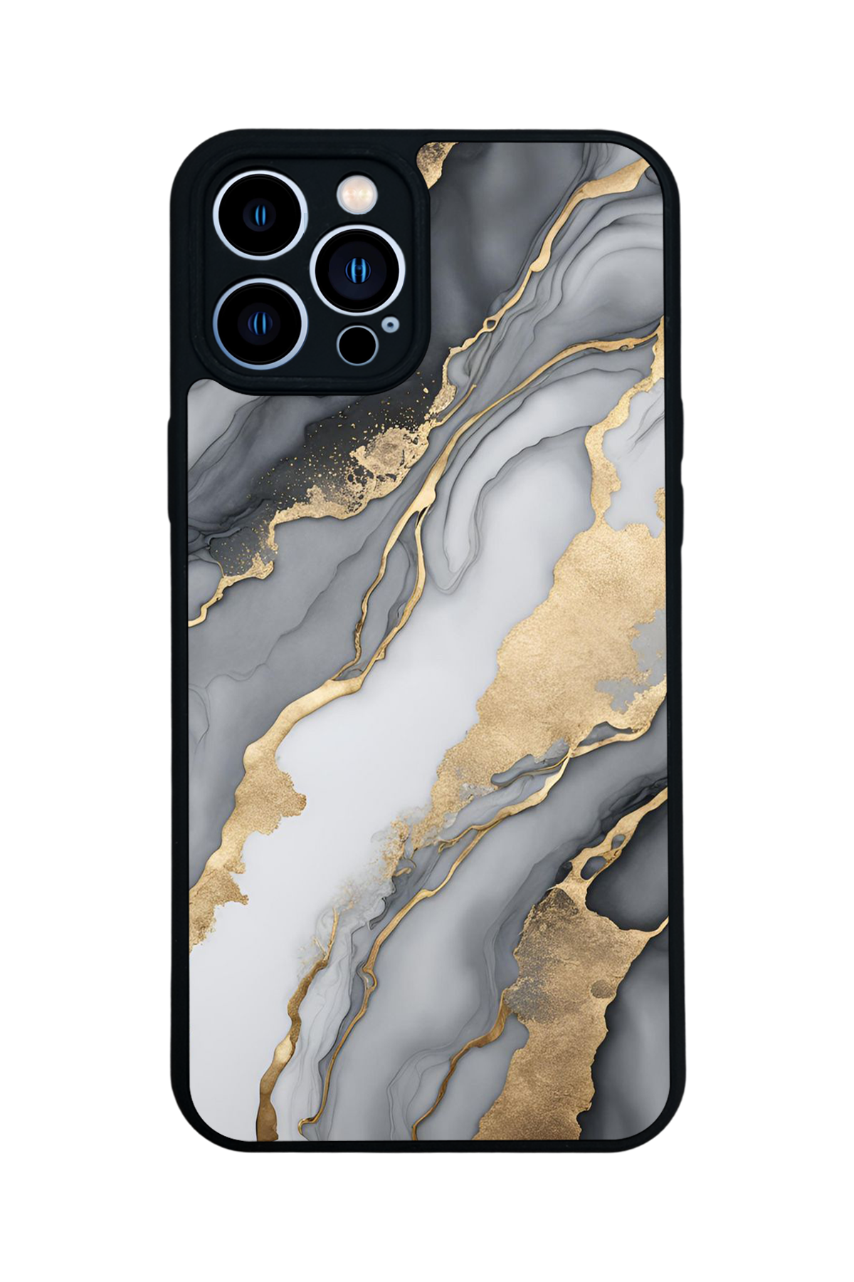iPhone 12 Pro Max Uyumlu Mermer Marble Tasarımlı Glossy Premium Kılıf