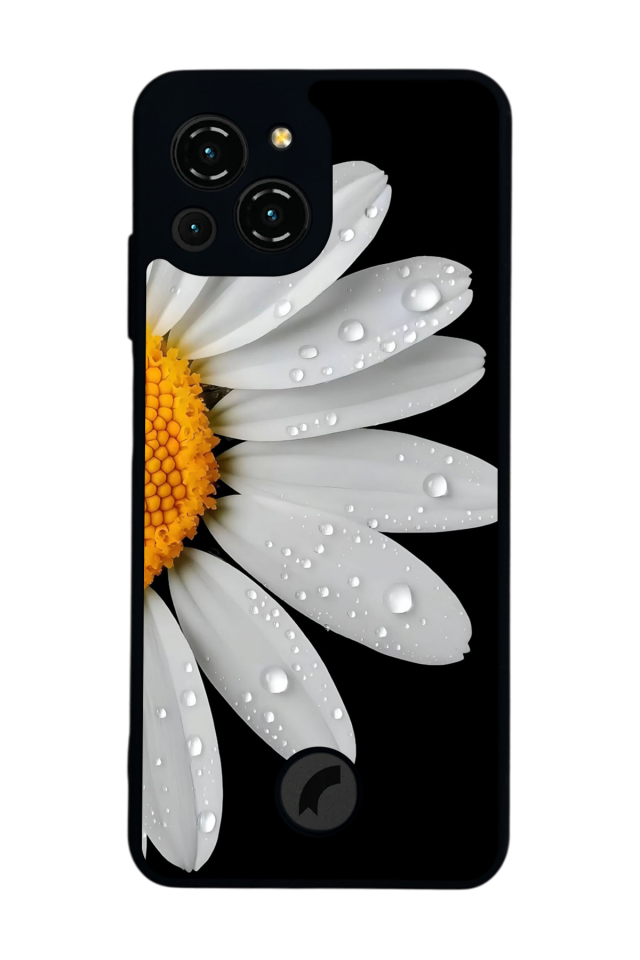 Reeder S23 Pro Max Uyumlu Papatya Tasarımlı Glossy Premium Kılıf