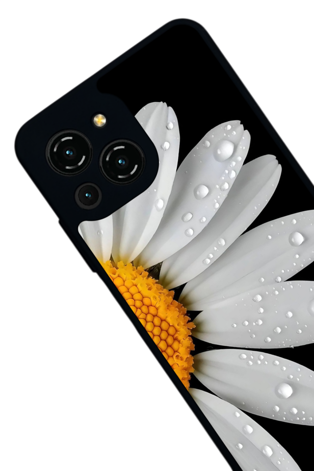 Reeder S23 Pro Max Uyumlu Papatya Tasarımlı Glossy Premium Kılıf