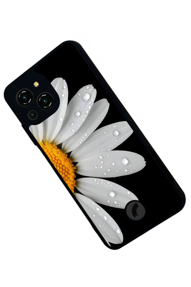 Reeder S23 Pro Max Uyumlu Papatya Tasarımlı Glossy Premium Kılıf