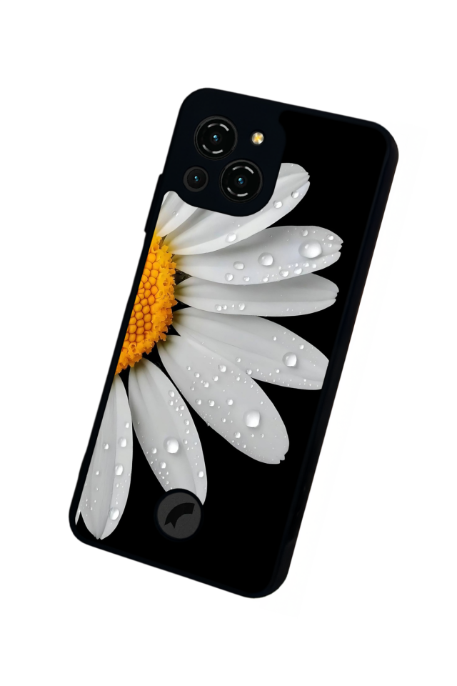 Reeder S23 Pro Max Uyumlu Papatya Tasarımlı Glossy Premium Kılıf