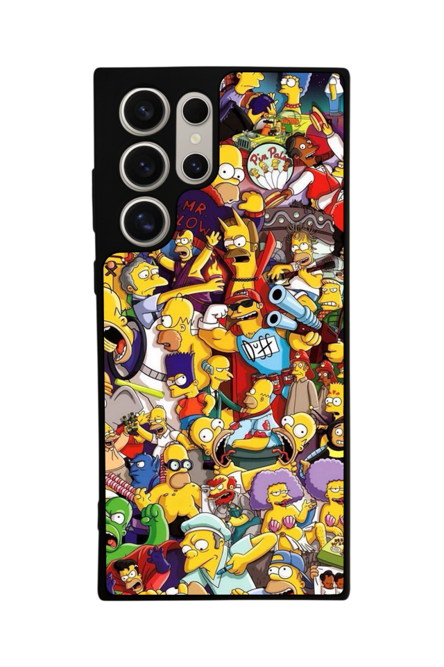 Samsung Galaxy S22 Ultra Uyumlu The Simpsons Tasarımlı Glossy Premium Kılıf