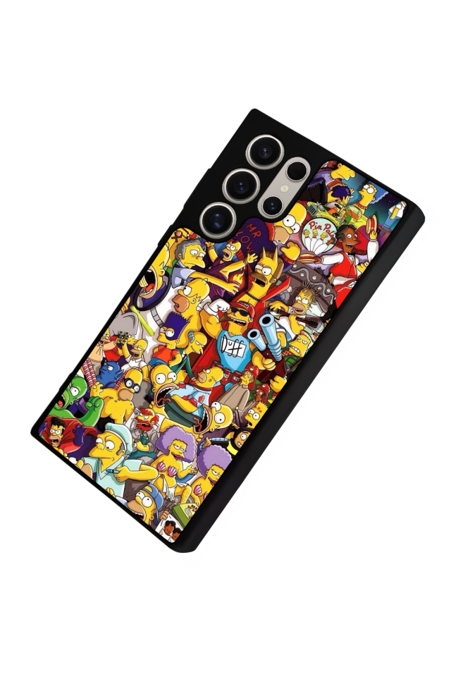 Samsung Galaxy S22 Ultra Uyumlu The Simpsons Tasarımlı Glossy Premium Kılıf