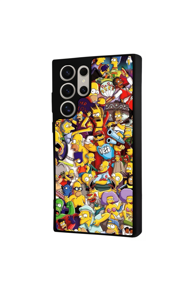 Samsung Galaxy S22 Ultra Uyumlu The Simpsons Tasarımlı Glossy Premium Kılıf