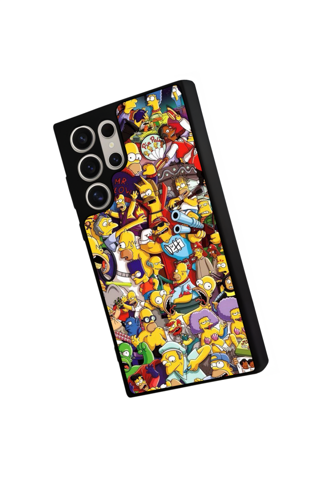 Samsung Galaxy S22 Ultra Uyumlu The Simpsons Tasarımlı Glossy Premium Kılıf