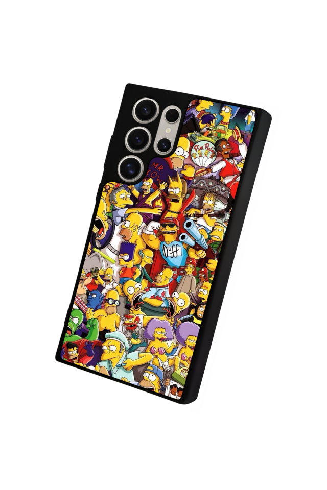 Samsung Galaxy S22 Ultra Uyumlu The Simpsons Tasarımlı Glossy Premium Kılıf