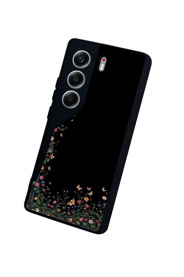 Tecno Camon 40 Uyumlu Floral Tasarımlı Glossy Premium Kılıf