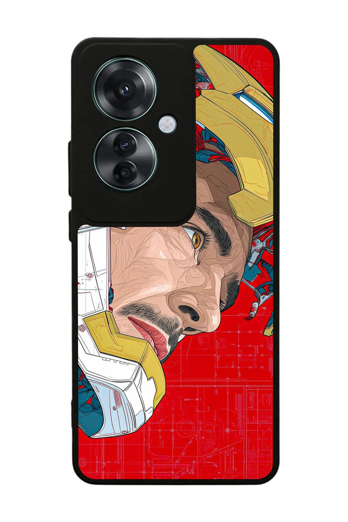 Oppo Reno 11F Uyumlu Iron Man ( Demir Adam ) Tasarımlı Glossy Premium Kılıf