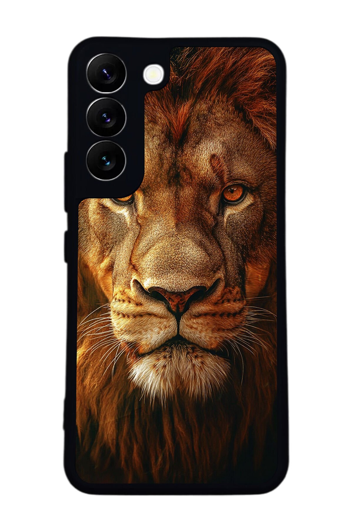 Samsung Galaxy S22 Uyumlu Aslan Tasarımlı Glossy Premium Kılıf