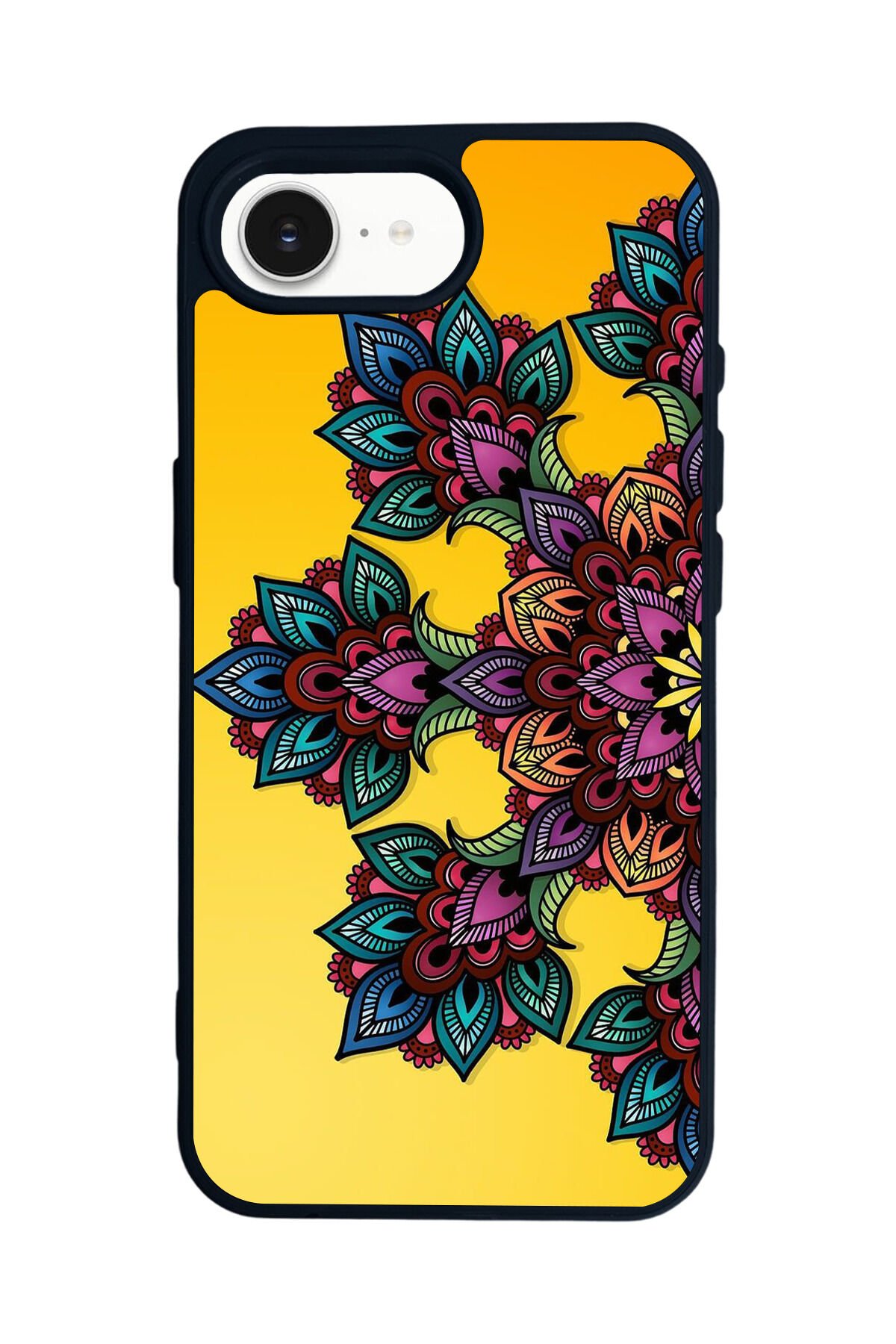 iPhone 16E Uyumlu Mandala Tasarımlı Glossy Premium Kılıf