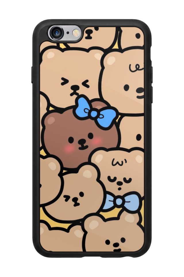 iPhone 6 Plus Uyumlu Ayı Tasarımlı Glossy Premium Kılıf