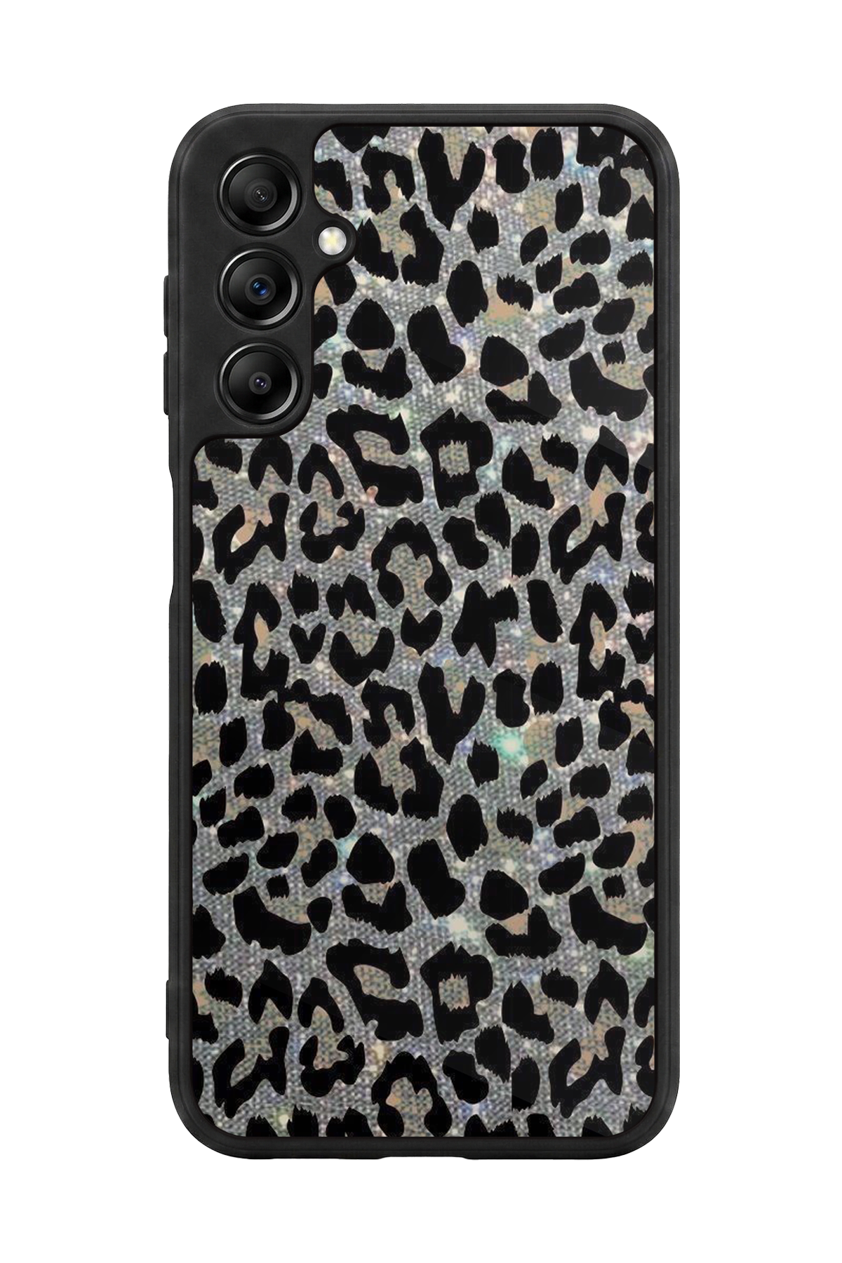 Samsung Galaxy A14 Uyumlu Hologram Leopar Tasarımlı Glossy Premium Kılıf