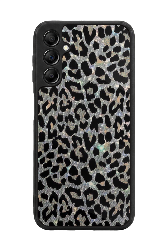 Samsung Galaxy A14 Uyumlu Hologram Leopar Tasarımlı Glossy Premium Kılıf