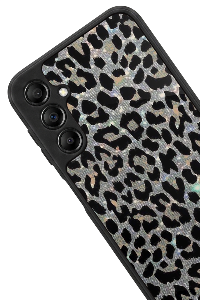 Samsung Galaxy A14 Uyumlu Hologram Leopar Tasarımlı Glossy Premium Kılıf
