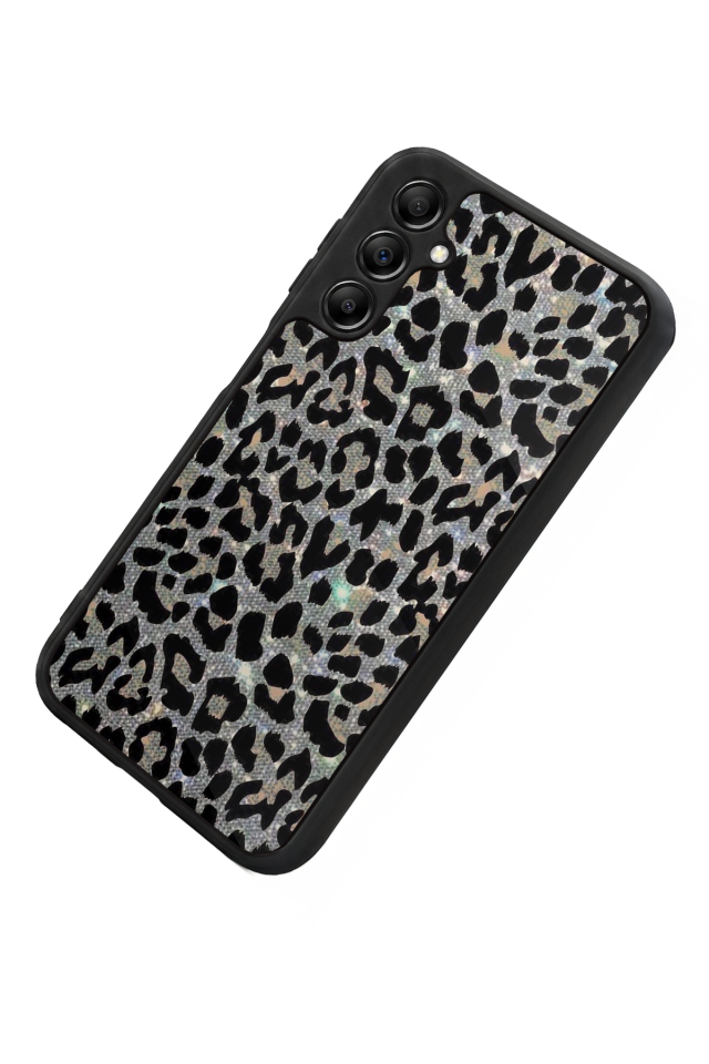 Samsung Galaxy A14 Uyumlu Hologram Leopar Tasarımlı Glossy Premium Kılıf